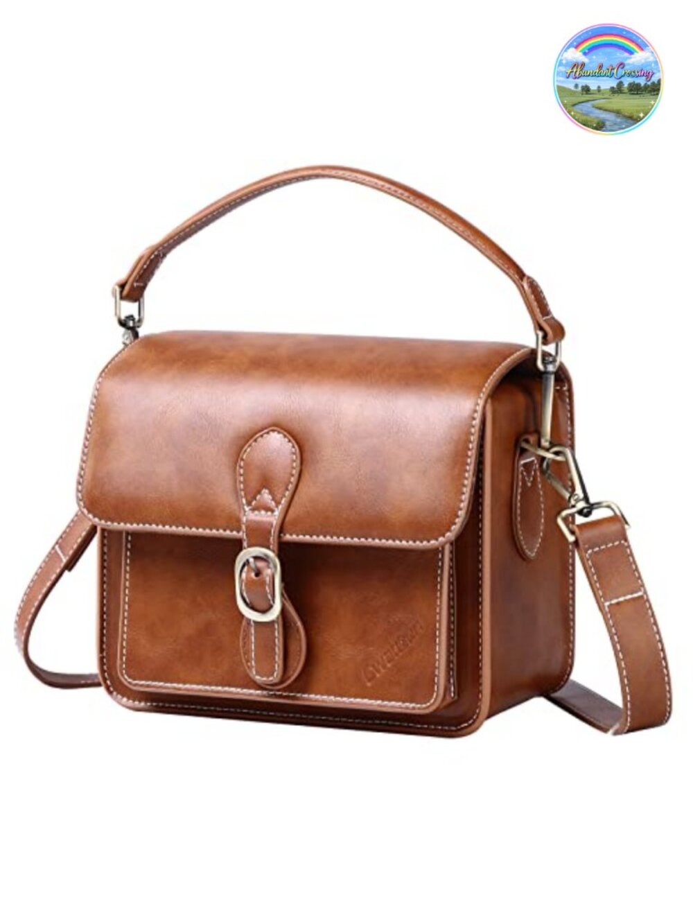 Retro Camera Sling Bag Compact Crossbody Case for DSLR/Mirrorless Faux Leather
